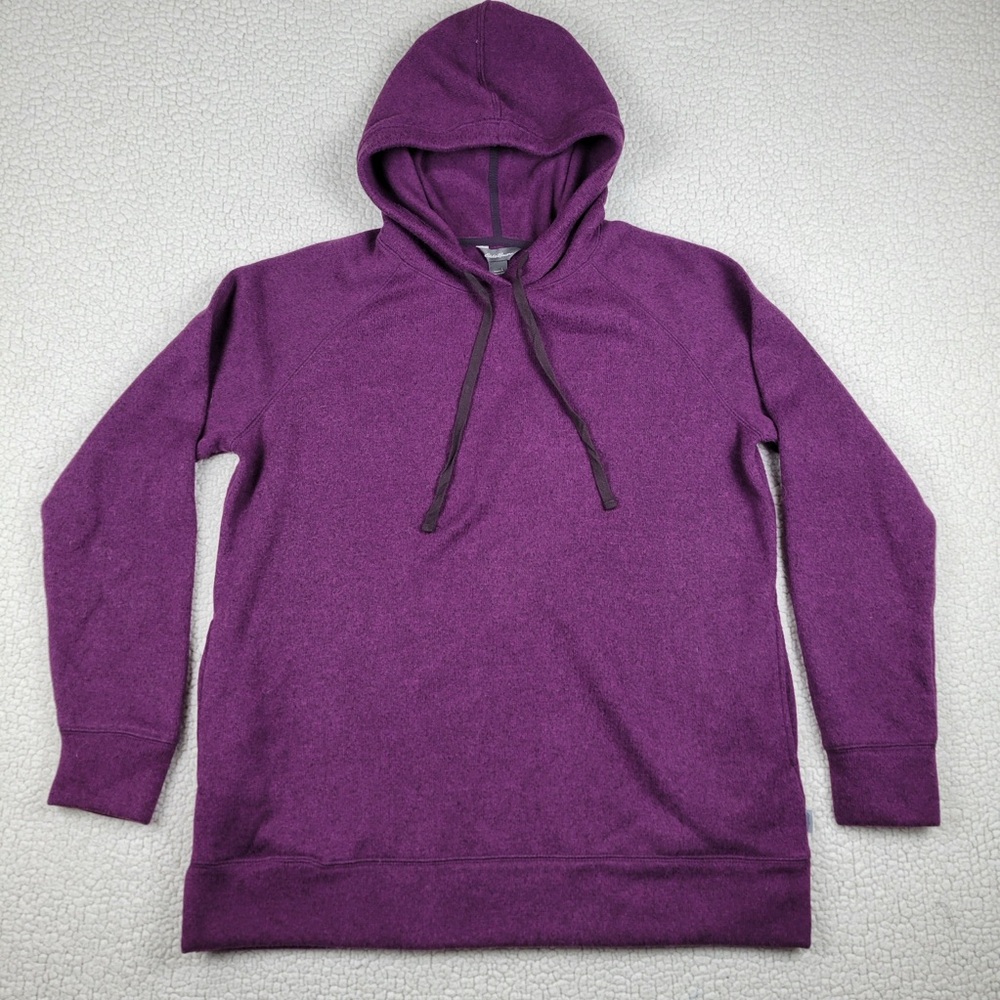 Eddie Bauer Sweater Women’s Size L  Purple Hooded Warm NWOT